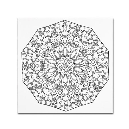 Trademark Fine Art Kathy G. Ahrens 'Fun Mandala' Canvas Art, 14x14 ALI3370-C1414GG